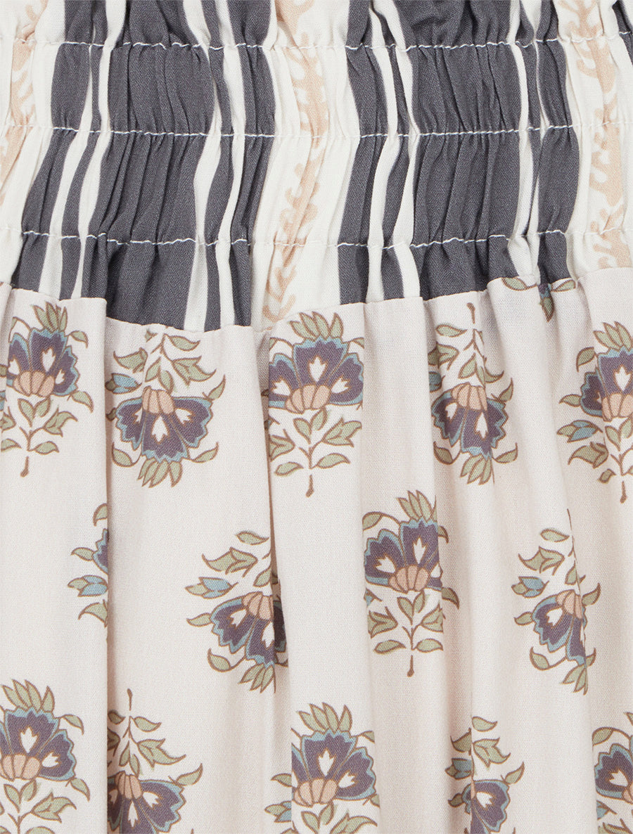 Jupe longue patchwork coupe évasée - Gris foncé - 3