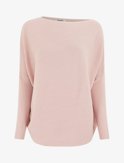 Pull ample à manches longues chauves-souris - Rose - 1