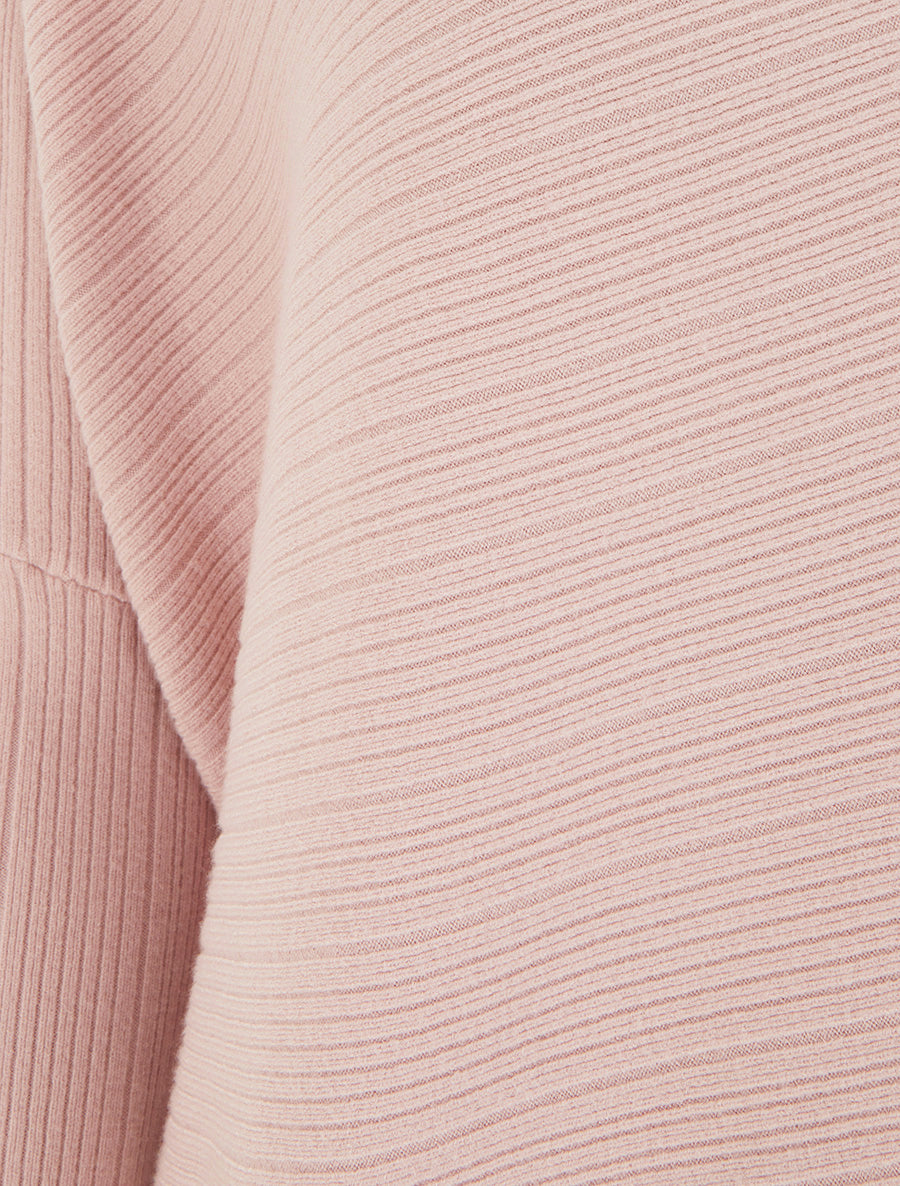 Pull ample à manches longues chauves-souris - Rose - 3
