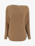 Pull ample à manches longues chauves-souris - Camel - 1