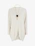 Pull long uni asymétrique - Écru - 1