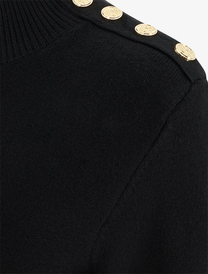 Pull uni à boutons décoratifs à l&