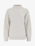 Pull en laine mélangée à boutons fantaisies - Beige - 1