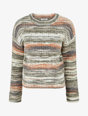 Pull coloré à manches à revers - Gris - 1