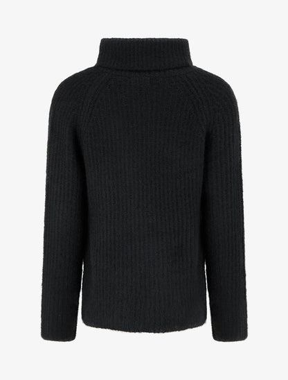 Pull uni à fermeture boutonnée - Noir - 2