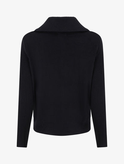 Gilet en maille zippé - Noir - 2