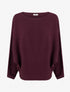 Pull côtelé à manches longues - Lie de vin - 1