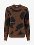 Pull en maille imprimé vache - Marron - 1