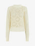 Pull en coton à macramé style floral - Écru - 1