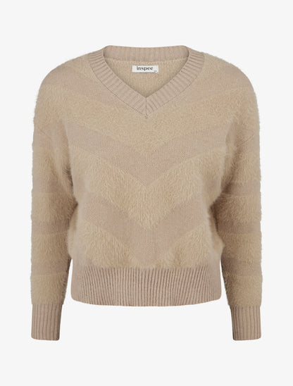 Pull uni duveteux - Beige - 1