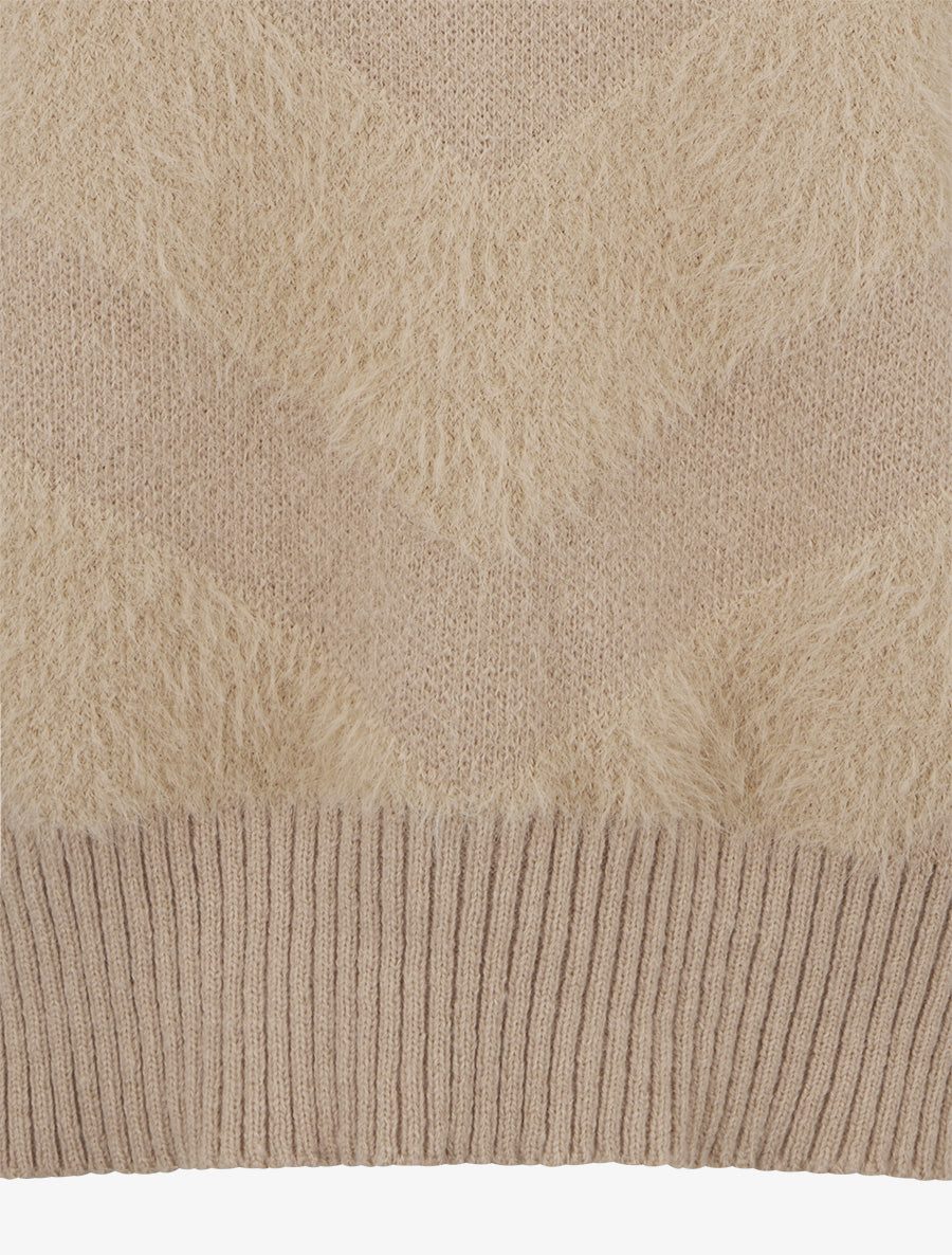 Pull uni duveteux - Beige - 3