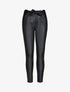 Pantalon à taille haute en simili - Noir - 3