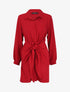 Robe patineuse à pans à nouer - Bordeaux - 1