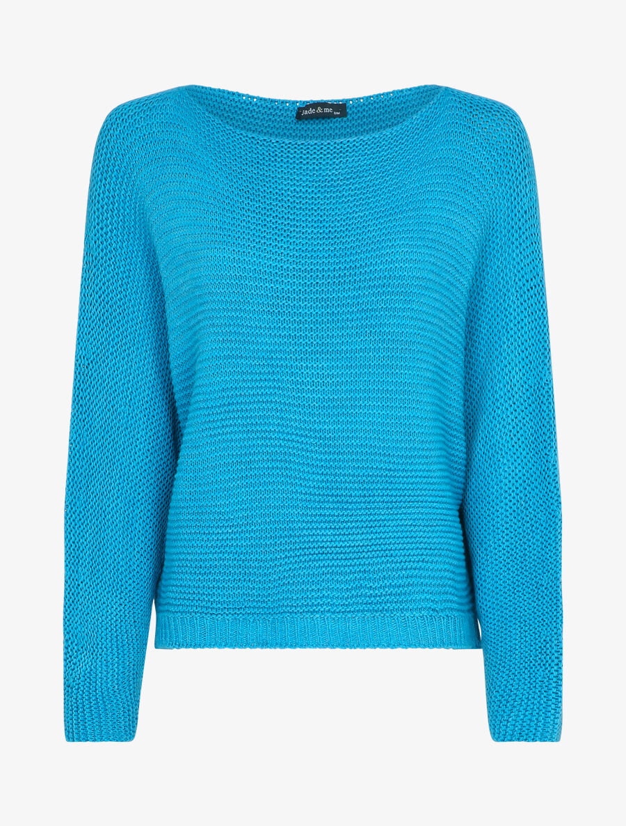 Pull à manches dolman - Turquoise - 4