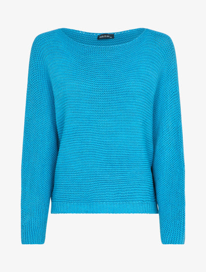 Pull à manches dolman - Turquoise - 4