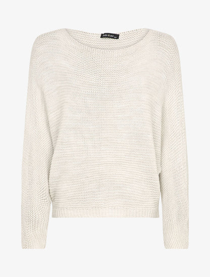 Pull à manches dolman - Beige - 1