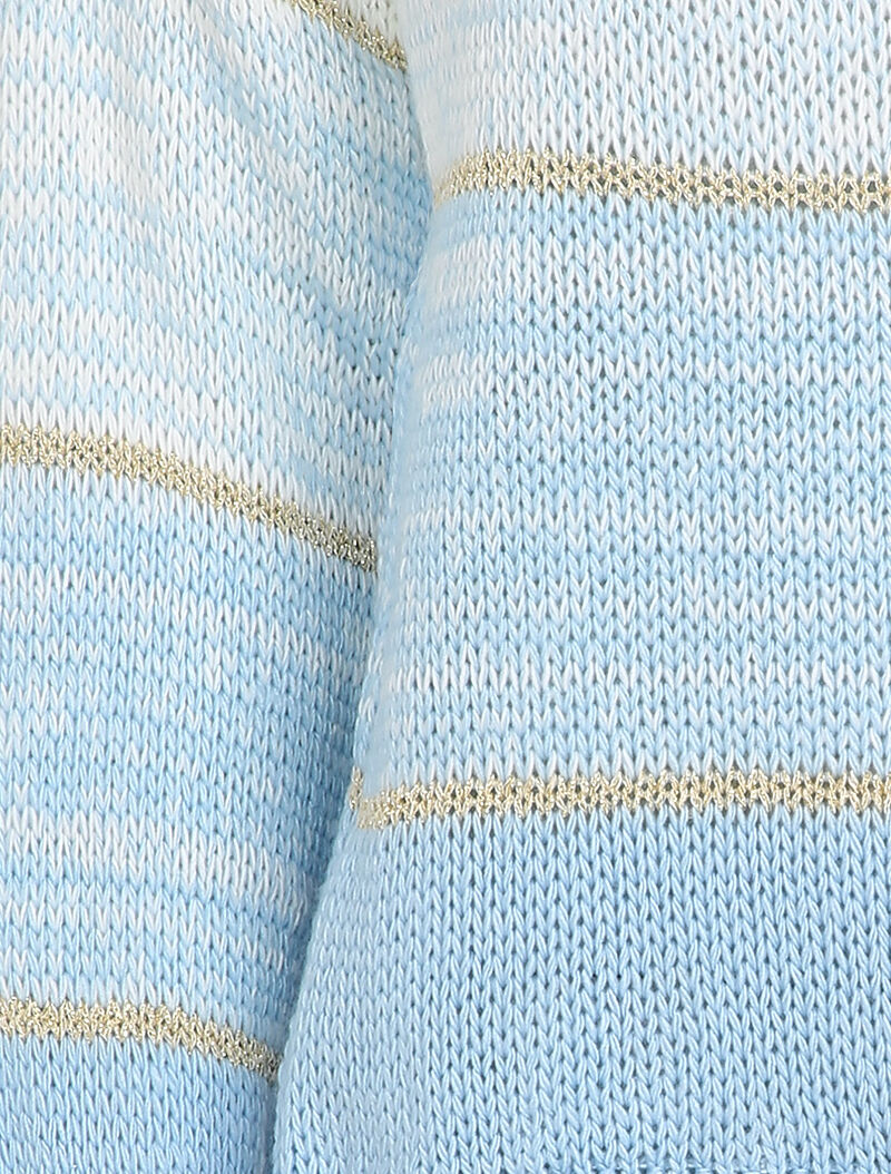 Pull oversize à bandes irisées - Bleu - 3