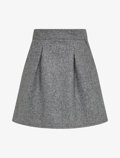 Jupe trapèze en feutrine - Gris foncé - 1