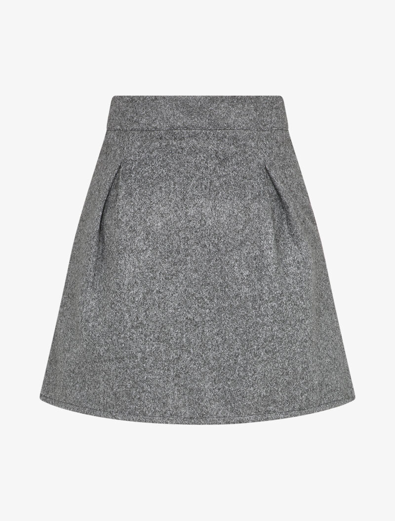 Jupe trapèze en feutrine - Gris foncé - 2