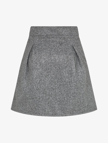 Jupe trapèze en feutrine - Gris foncé - 2
