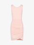 Robe fourreau à bords drapés - rose - 1