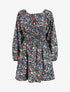 Robe patineuse à imprimé fleuri - Noir - 4
