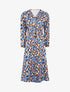 Robe longue à imprimé à fleurs - Bleu marine - 4