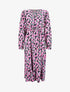Robe taille empire à motif fleuri - Noir - 1