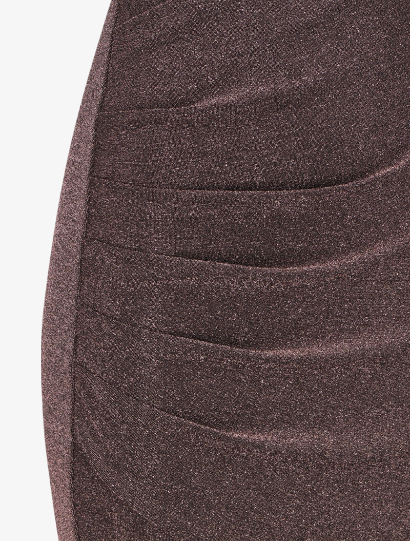 Robe irisée et drapée à fines bretelles - Rose - 3