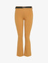 Pantalon flare élastiqué - Camel - 1