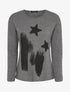 Pull à flocage étoiles - Gris foncé - 1