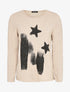 Pull à flocage étoiles - Beige - 1