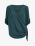 Pull cache-coeur à manches retroussables - Vert - 4