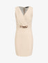 Robe en simili à chaîne à maillons stylisés - Beige - 4