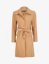 Manteau mi-long à poches plaquées décoratives - Camel - 1