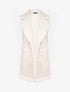 Veste sans manches style peau lainée - Blanc - 4