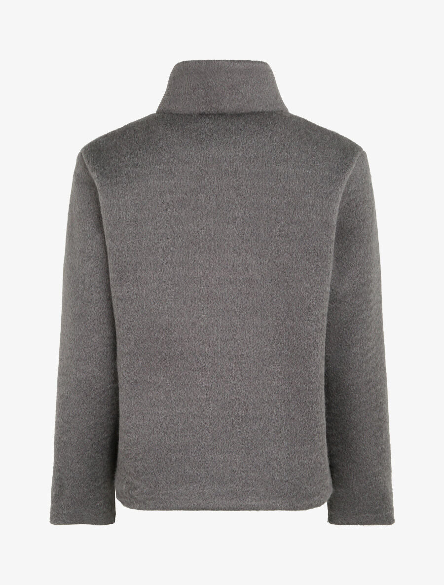 Veste zippée à col montant - Gris - 2