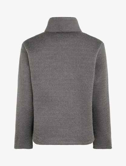 Veste zippée à col montant - Gris - 2