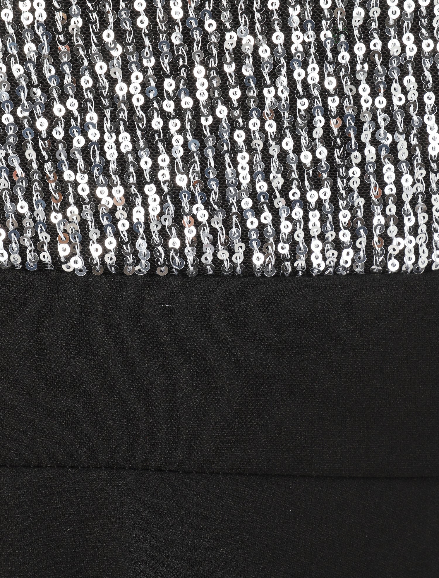 Robe patineuse à buste en sequins - Noir/argent - 4