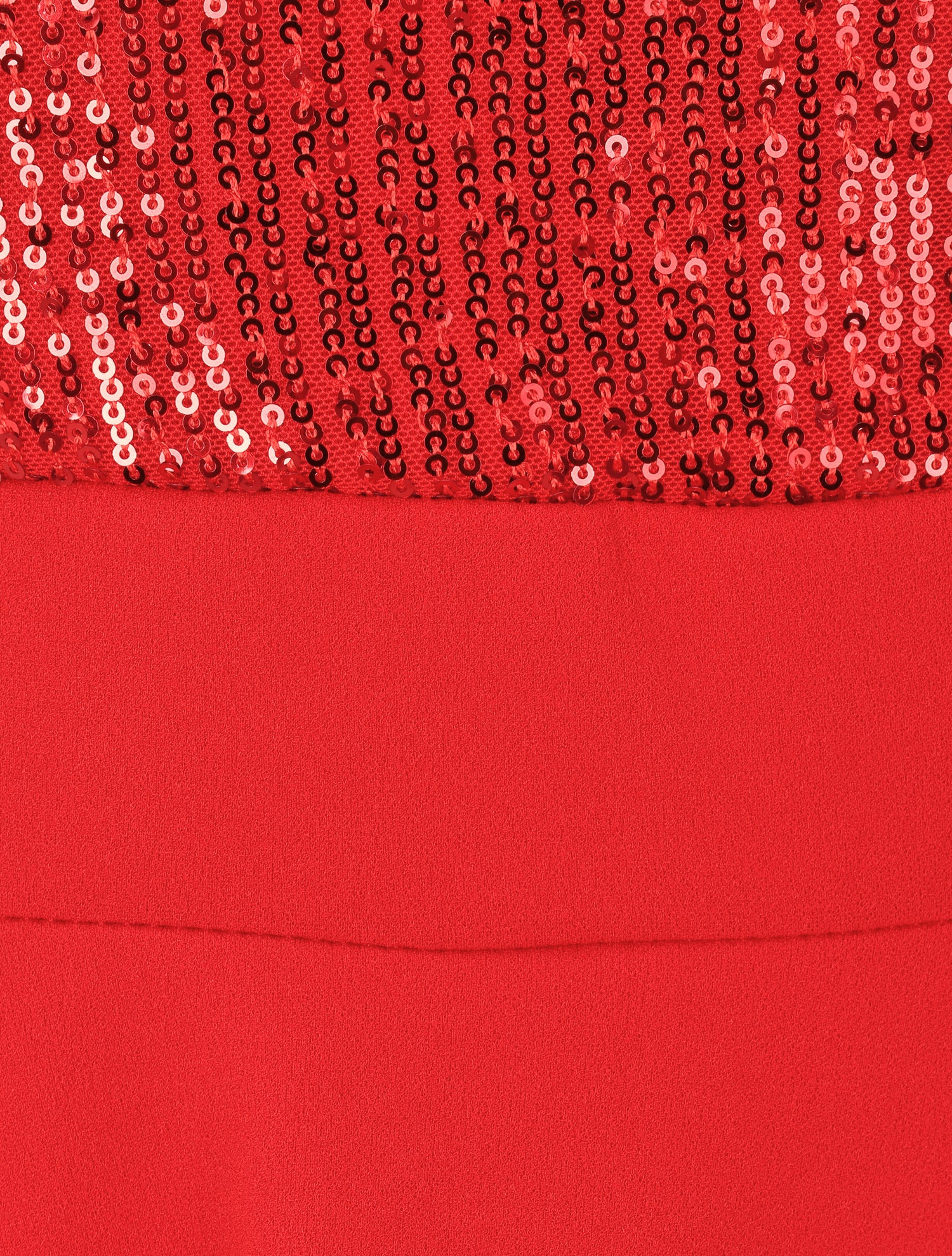 Robe patineuse à buste en sequins - Rouge - 4