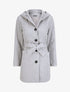 Manteau mi-long à capuche - Gris clair - 1