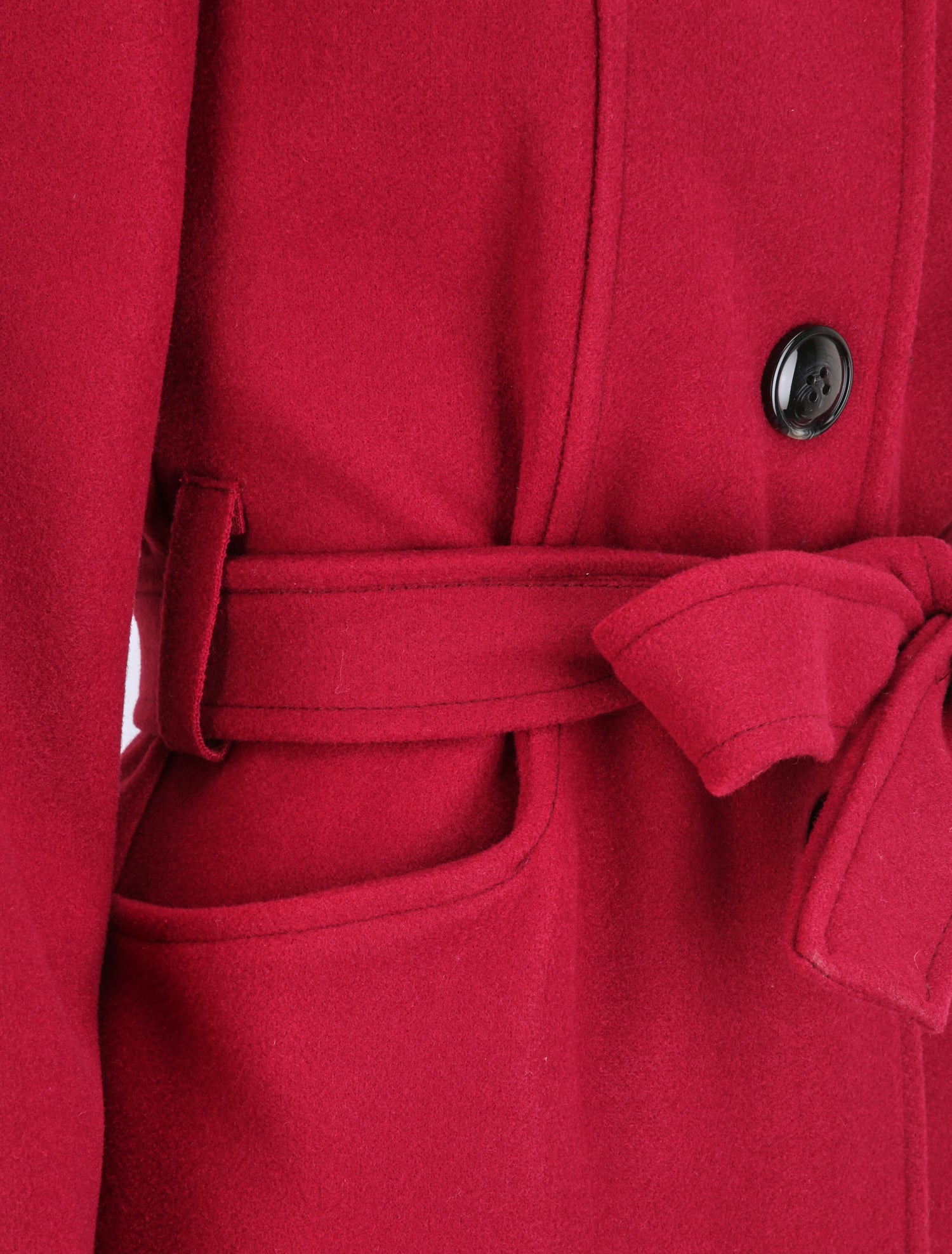 Manteau mi-long à capuche - Bordeaux - 3