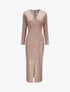 Robe longue empire à paillettes - Rose poudré - 1