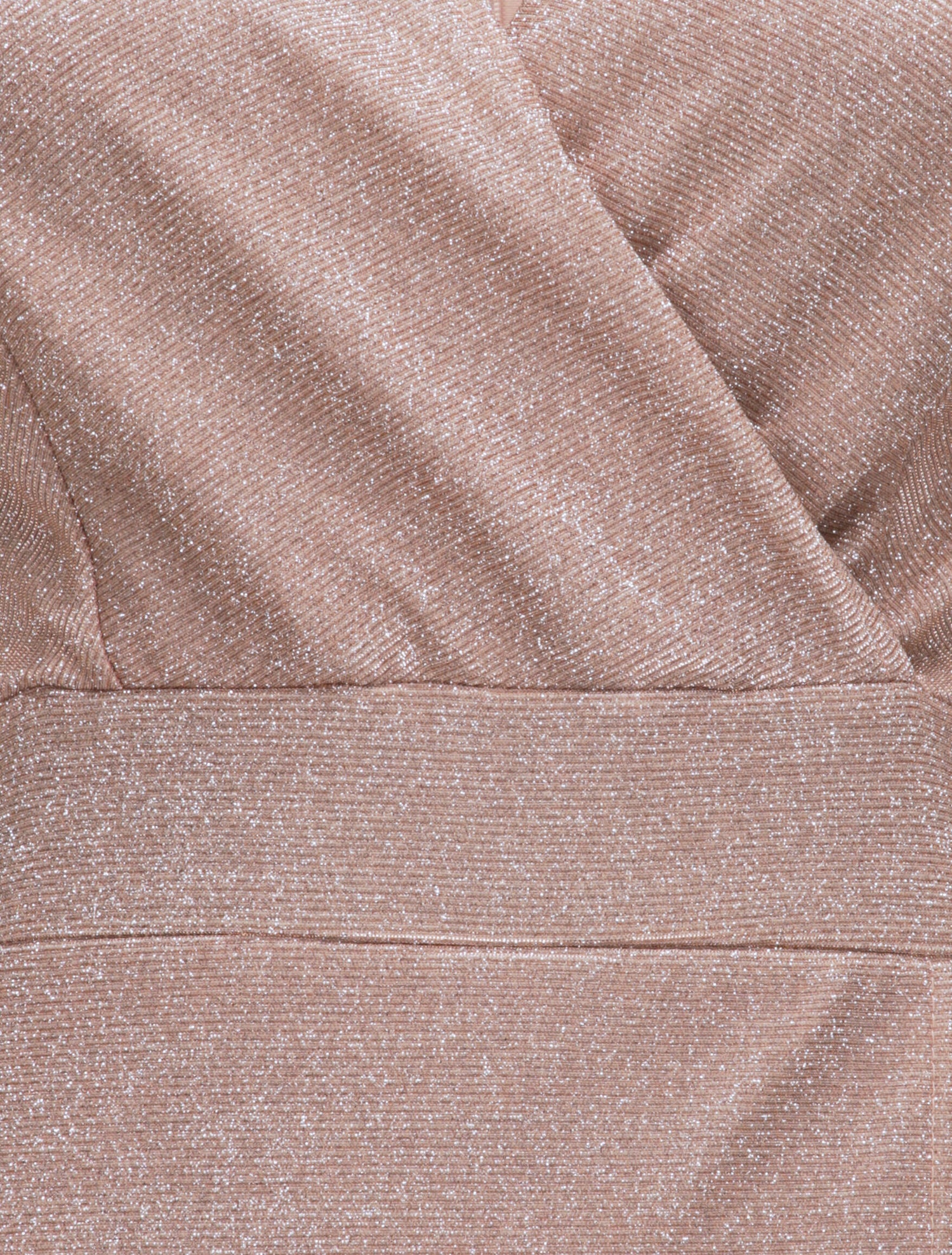 Robe longue empire à paillettes - Rose poudré - 3