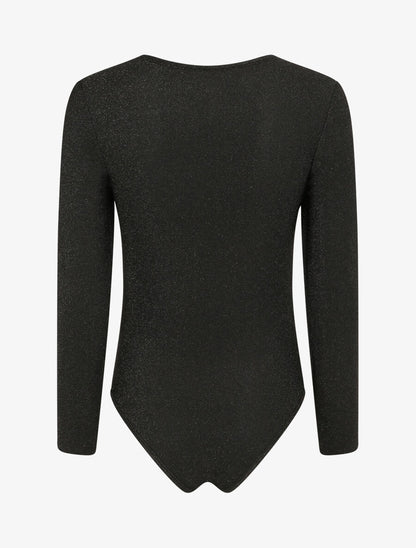 Body irisé à col torsadé - Noir - 2