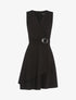 Robe patineuse à boucle contrastante - Noir - 1