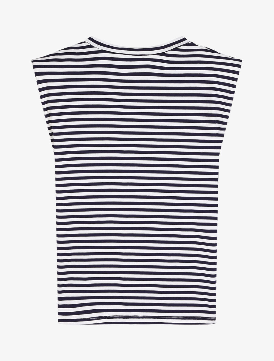 Top marinière à épaulettes - Marine - 2