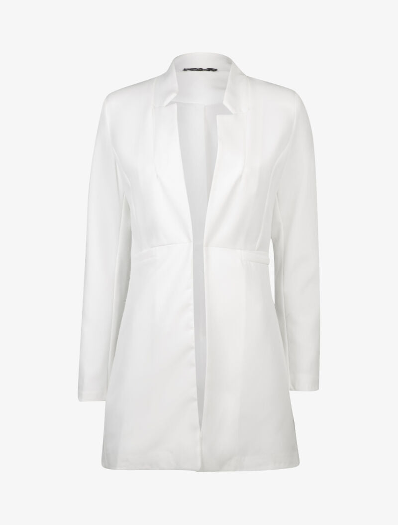 Blazer mi long cintré - Blanc - 3