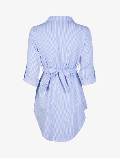 Tunique asymétrique à rayures - Bleu roi - 2