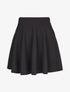 Jupe unie coupe patineuse - Noir - 1